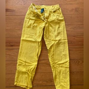 Ralph Lauren women’s size 8 petite yellow denim jeans